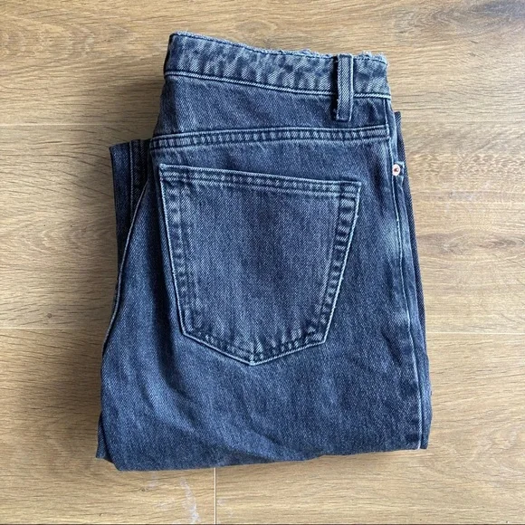 Topshop Washed Black Mom Jeans - Picture 3 of 3